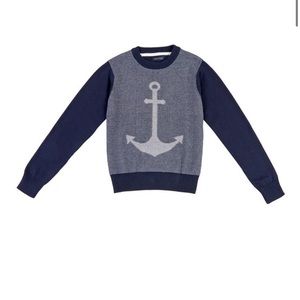 Boys Nautica anchor navy knit sweater size 4T